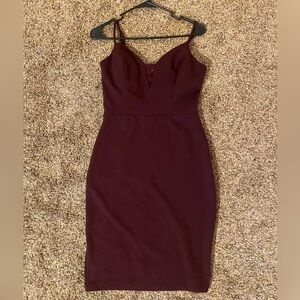 Maroon Bodycon Mini Dress